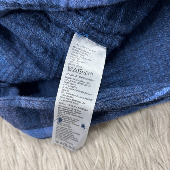 Tommy Bahama Men's L Blue Plaid Woven Cotton LS Button Front Shirt - Picture 4 of 5